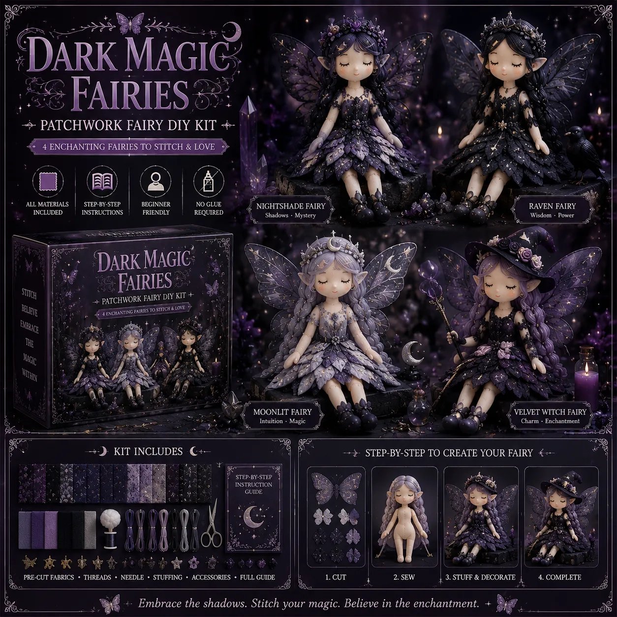 🔥LAST DAY 50% OFF - 🧚A Fairy Tale You Can Stitch – DIY Patchwork Fairy Doll Collection🧵Buy 2 Free Shipping