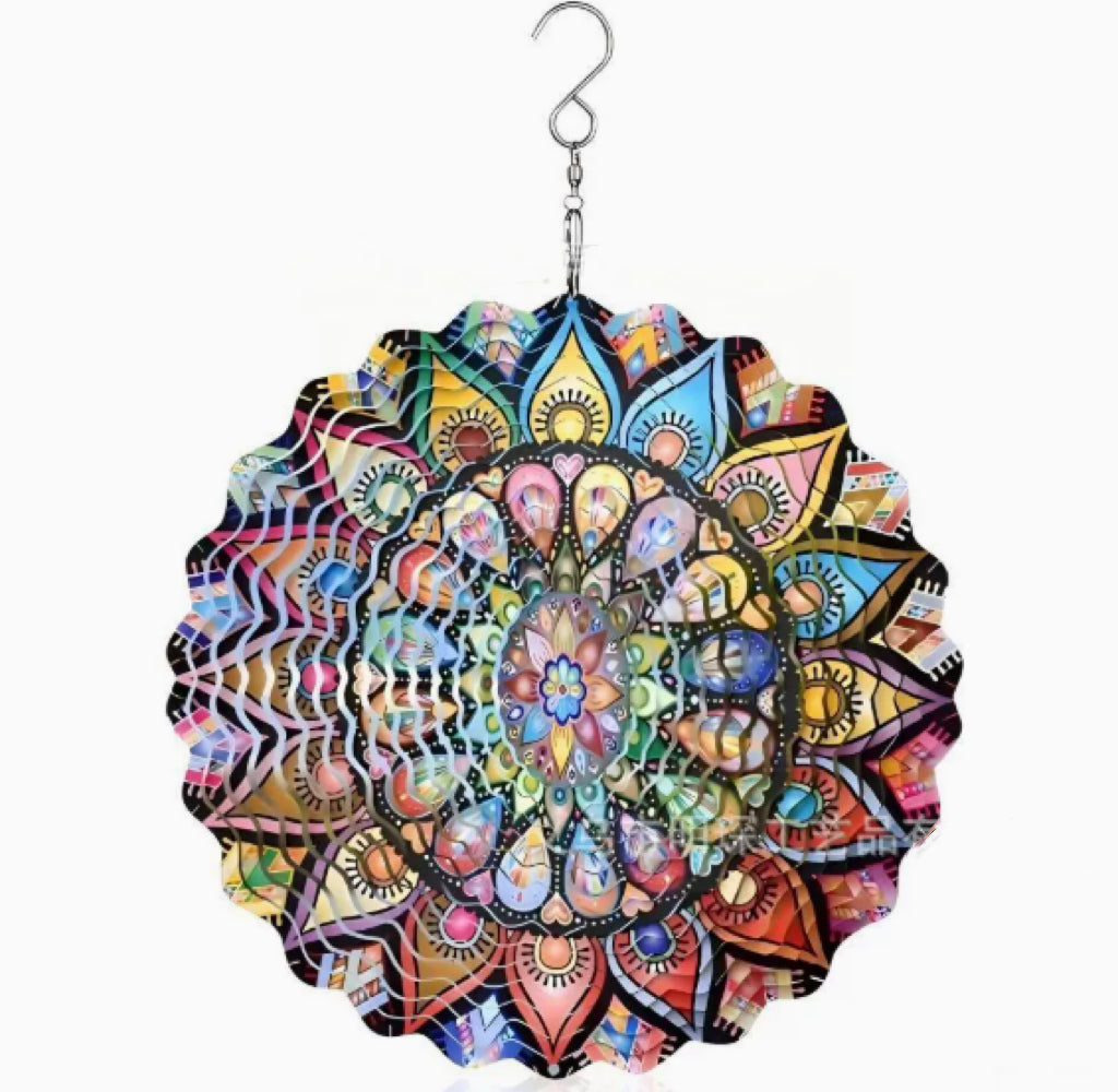 🔥LAST DAY 50% OFF -🌟3D Mandala Wind Spinner – Boring Garden Decor Gone!