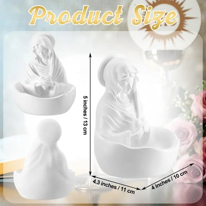 Resin Blessed Virgin Mary Rosary Holder Statue
