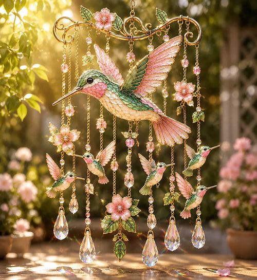 🔥Last Day 49% OFF - 🐦🎐Graceful Hummingbird Wind Chime | Soothe the Soul & Ideal Gift ✨