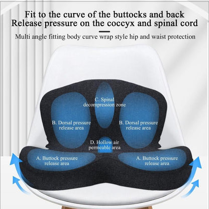 💎 50% OFF! 💎 Non-Slip Memory Foam Seat Cushion – Sciatica Relief, Breathable Mesh & Universal Fit for Car, Office & Wheelchair