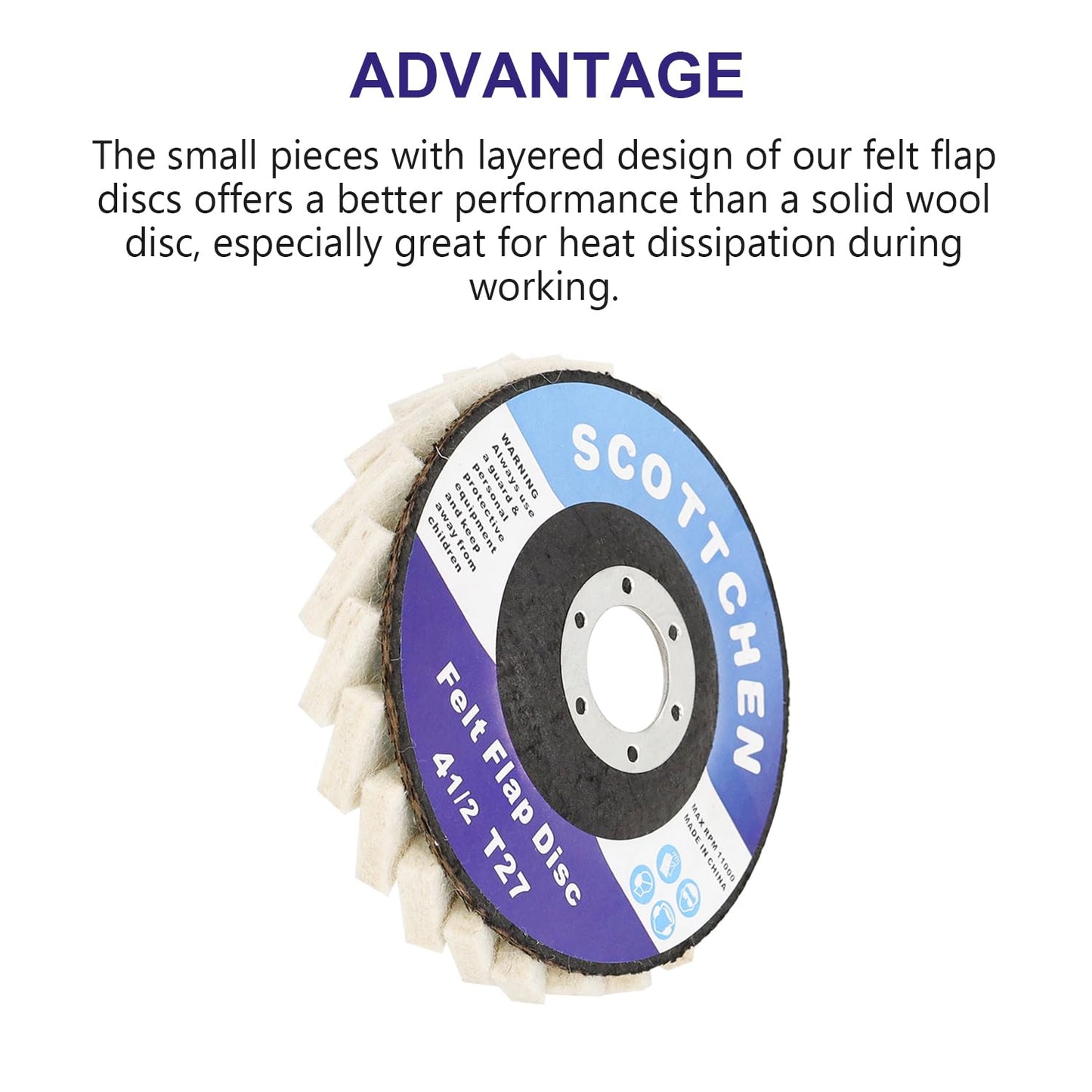 🌟 Wool Felt Flap Polishing Disc ✨  Mirror Finish in Minutes