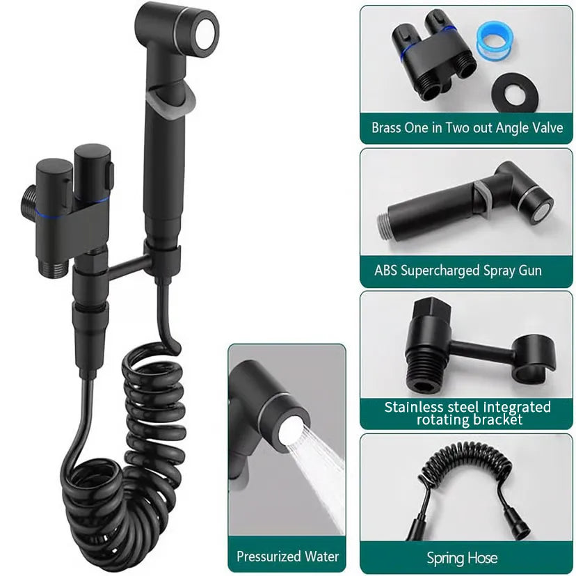 🔥Last Day 50% OFF🔥 1-In-2-Handheld Out Dual Control Valve Bidet Sprayer for Toilet