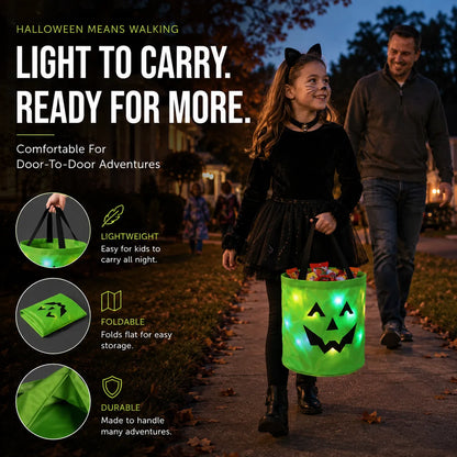 🎃LED Light-Up Halloween Candy Bag