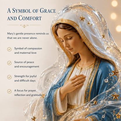 🔥LAST DAY 49% OFF - 🙏Our Lady of Starlight Illuminated Prayer Statue | Religious Decor & Faith Gift✨