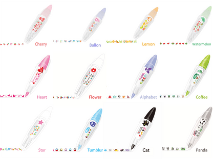 DIY Cute Animals Press Type Decorative Pen