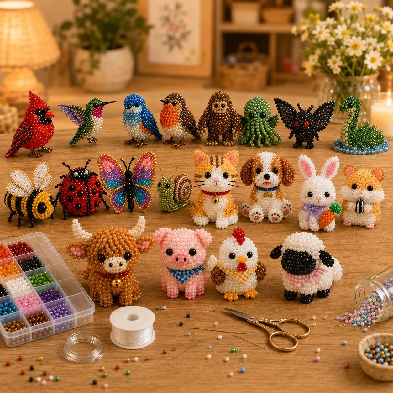 🔥2026 Hot Sale -🧵 3D Beaded Animal DIY Kit | Perfect Gift for Craft & Animal Lovers ✨