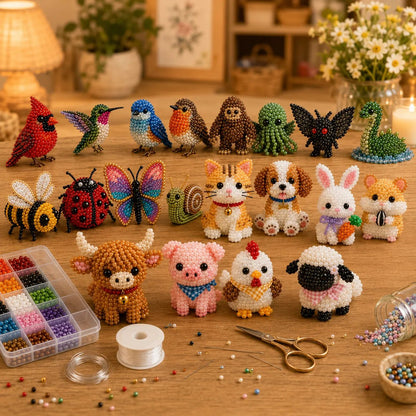 🔥2026 Hot Sale -🧵 3D Beaded Animal DIY Kit | Perfect Gift for Craft & Animal Lovers ✨