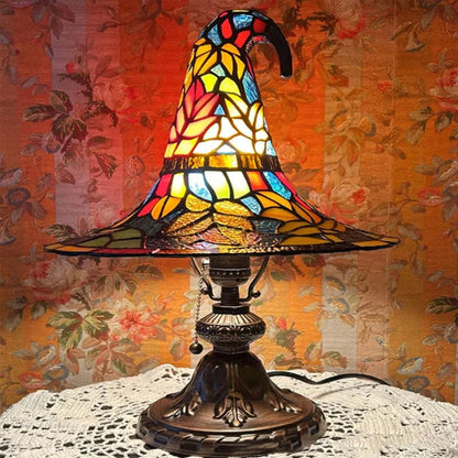 🔥Exclusive Limited Item 👍🔥49%OFF♠️Witch Hat Night Light & Stained Glass Witch Hat Lamp🎁