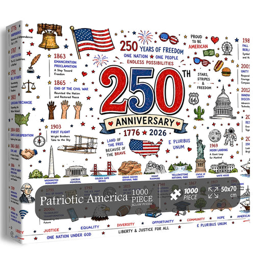 🧩 Patriotic America Jigsaw Puzzle 1000 Pieces 🎁Buy 2 Free Shipping