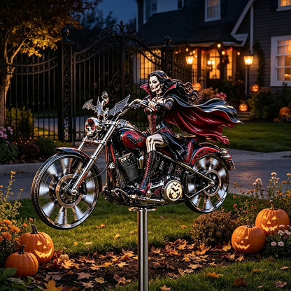 🎃 Halloween Motorcycle Garden Windmill 🏍️