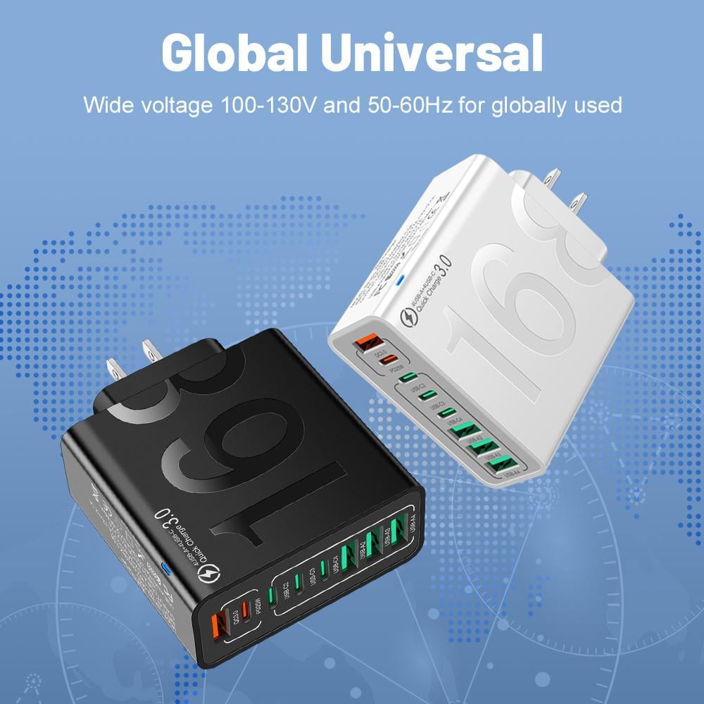 ⚡️8-Port Smart USB-C & USB-A Fast Charging Hub for Phones & Tablets