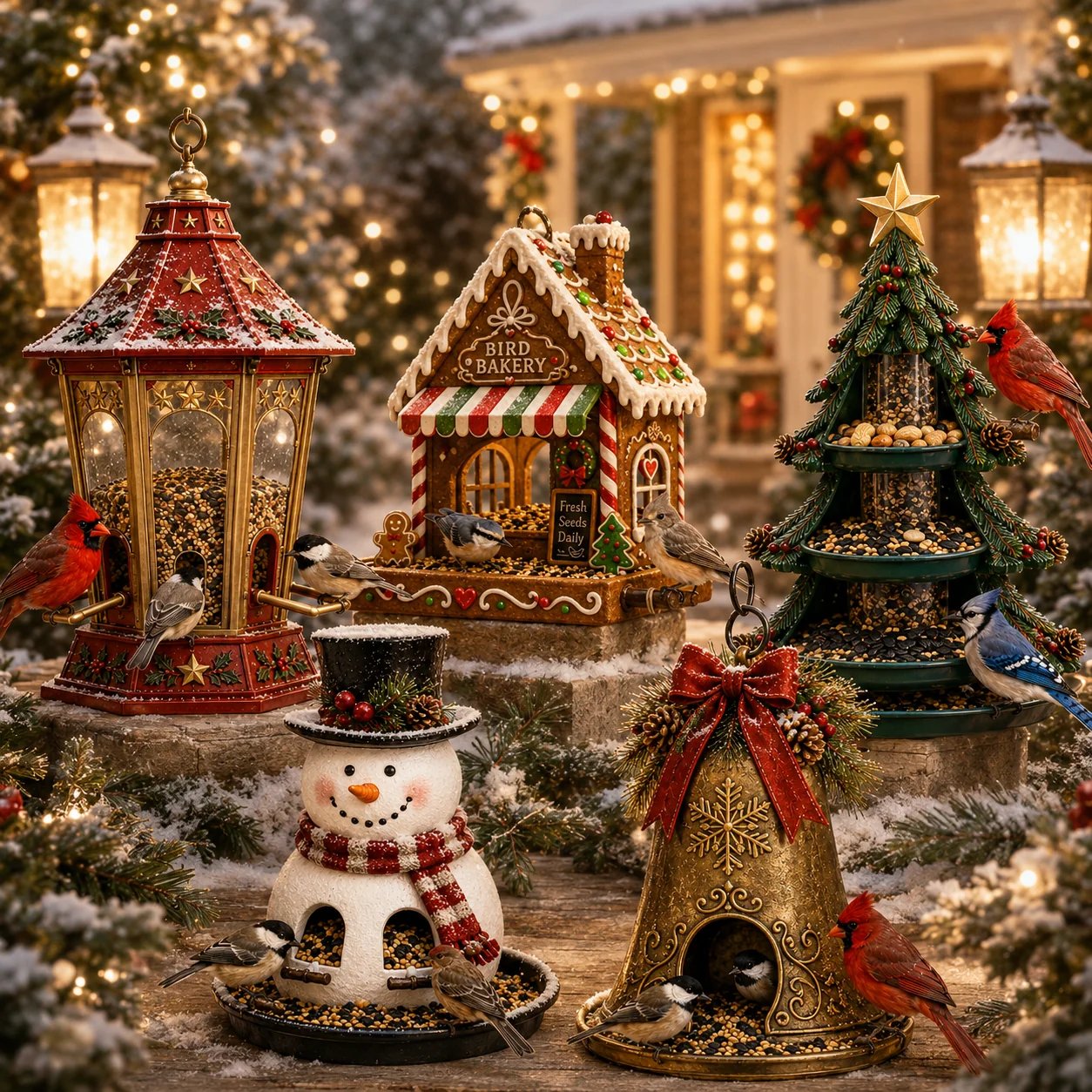 ⛄️🎁Christmas Bird Feeder Collection™ – Festive Hanging Garden Feeders for Wild Birds