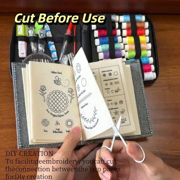 🌈Beginner-Friendly💕2026 Upgraded Embroidery Stitch Book Kit