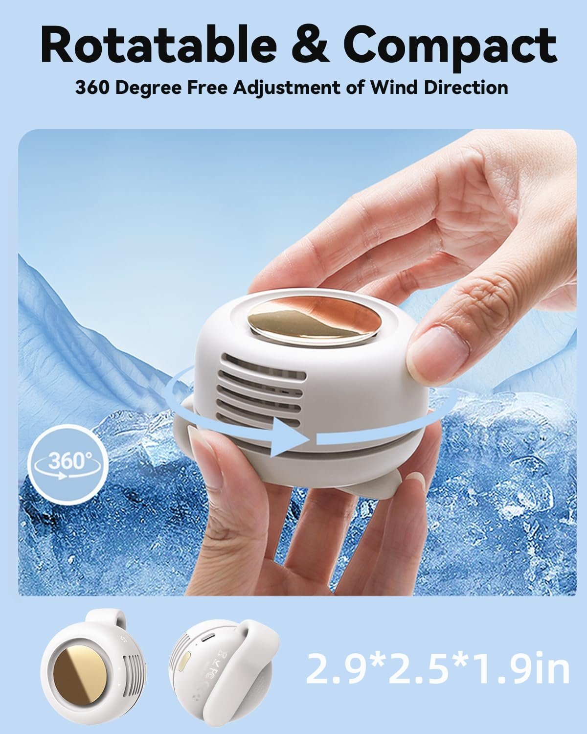360° Rotatable Portable Mini Clip-on Fan🌬️ 🌬️ 🌬️