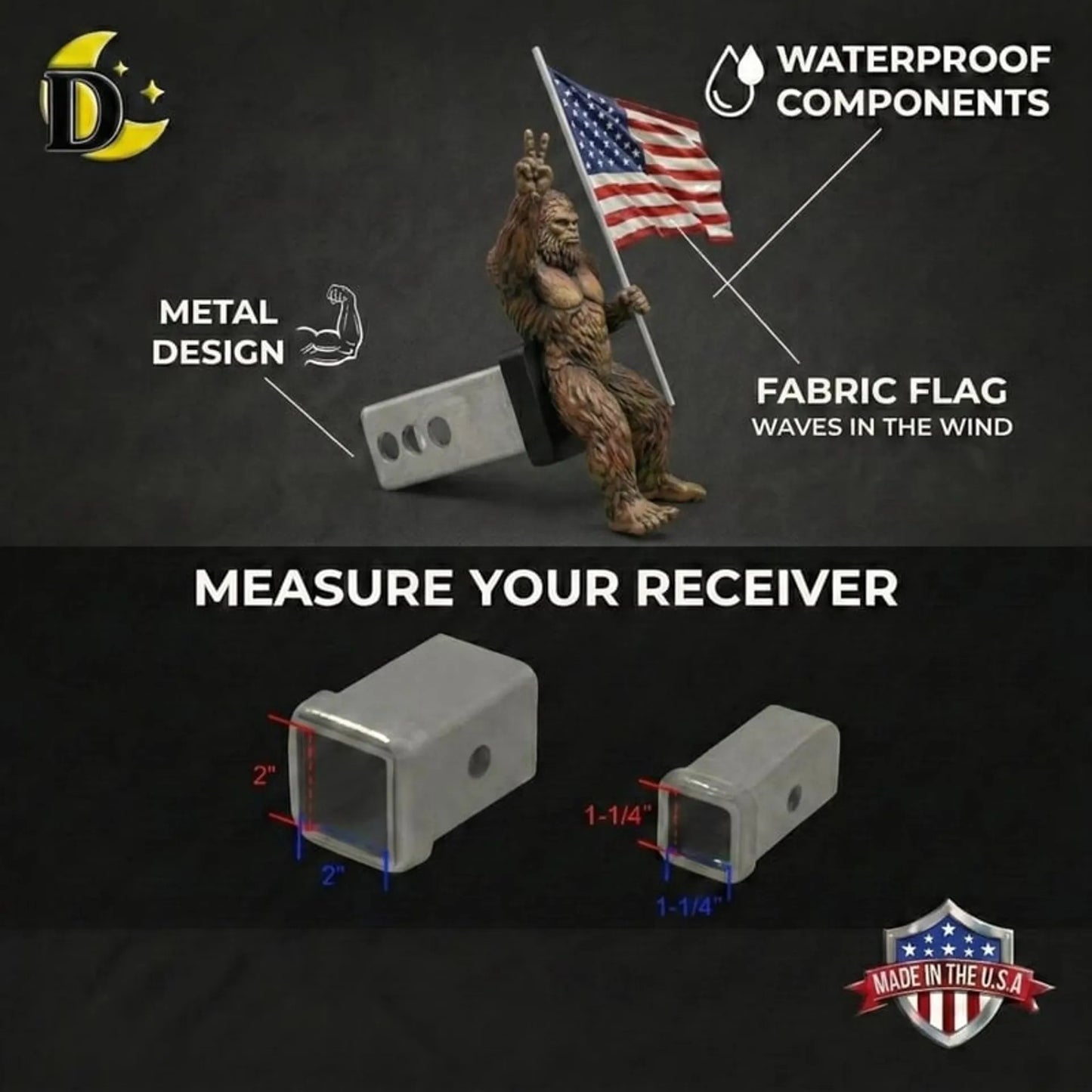 🔥🇺🇸LAST DAY 70% OFF- 250th Anniversary Patriot Bigfoot Trailer Hitch
