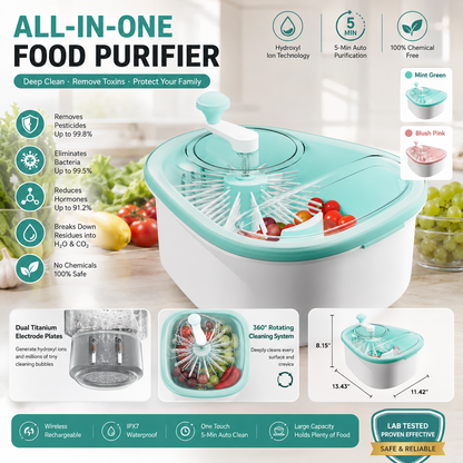 🥦🍓Portable Fruit & Vegetable Purifier|A Must-Have For Every Health-Conscious Family