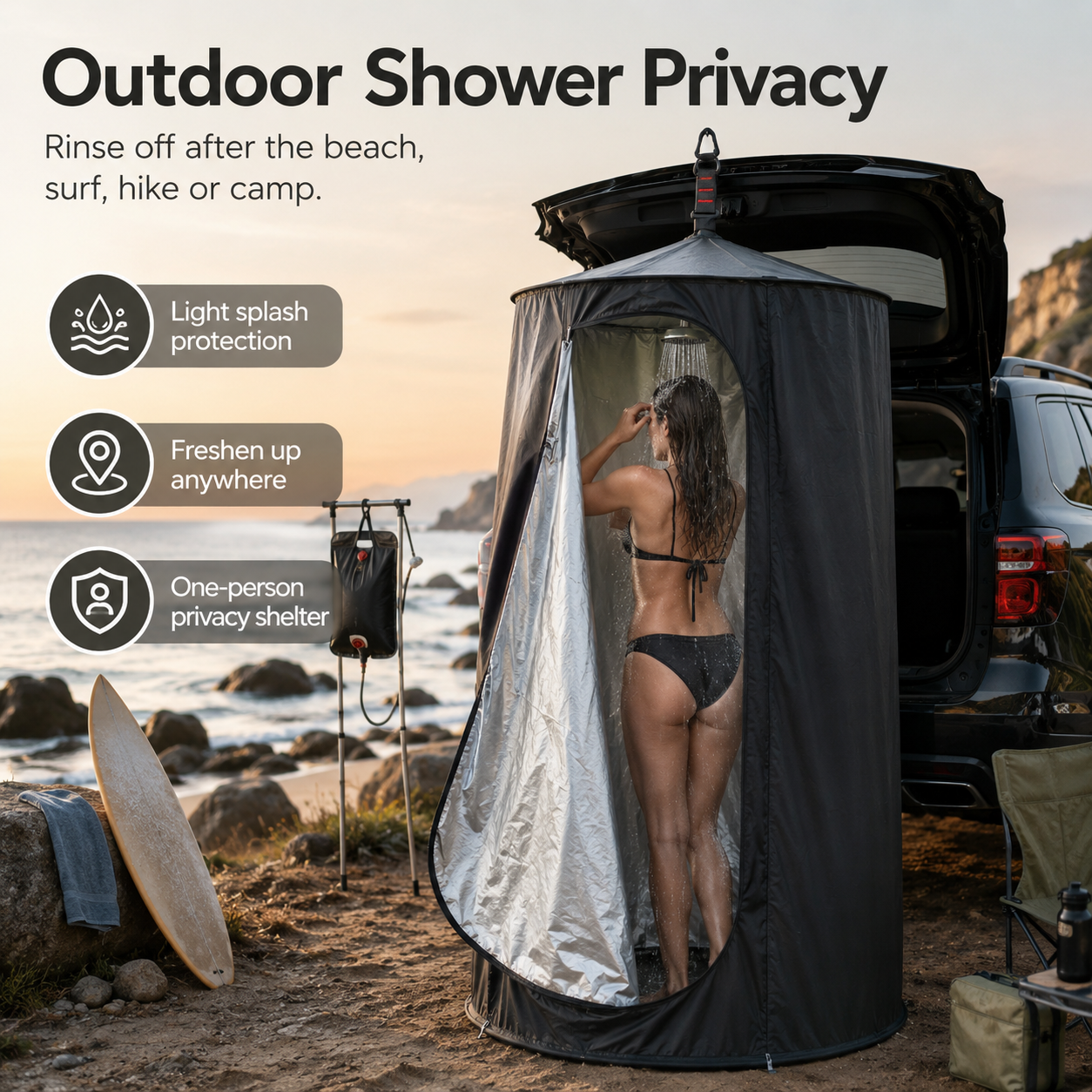 🎊 FREE SHIPPING🚙 Portable SUV Tailgate Changing Tent
