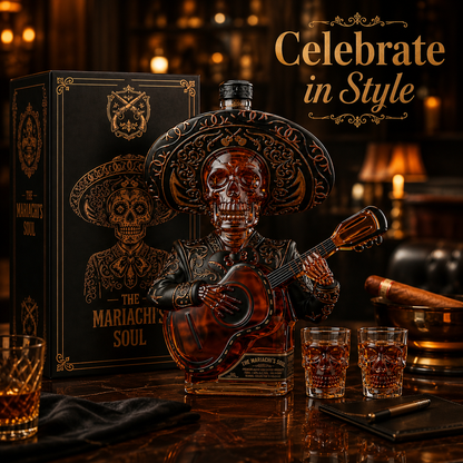 🥃 Limited-Time 50% OFF 💀 Mexican Mariachi Skeleton Decanter