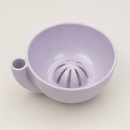 Handmade Ceramic Swirl Berry Bowl | Gentle Swirl Rinse & Drain Bowl for Strawberries, Blueberries & Small Fruits