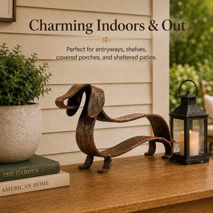 🐶✨Antique Bronze Dachshund Sculpture