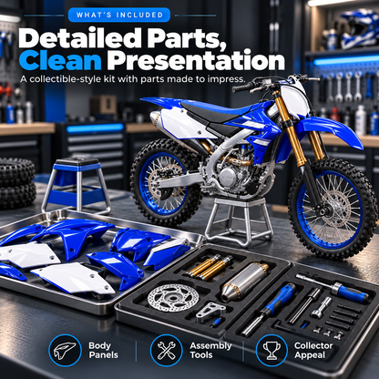 🏁 DIY Motocross Dirt Bike Model Kit – Build & Display 🏍️