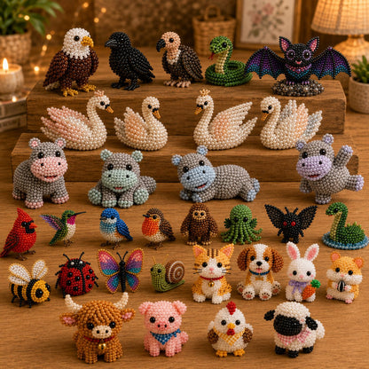 🔥2026 Hot Sale -🧵 3D Beaded Animal DIY Kit | Perfect Gift for Craft & Animal Lovers ✨