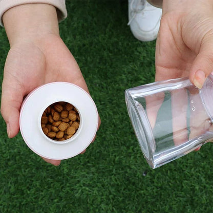 🐾 All-in-One Portable Pet Water Food Bottle for Walking & Travel