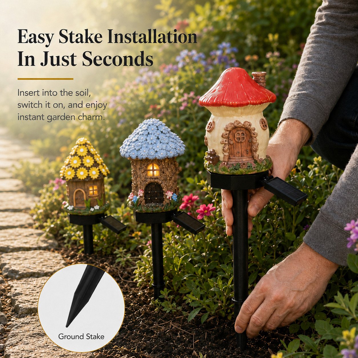 🔥Big Sale - 50% OFF🔥Solar Fairy-Tale Mushroom Cottage Garden Light – Magical LED Outdoor Decor for Gardens, Pathways & Cozy Backyard Spaces🍄