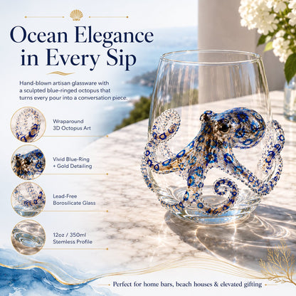🎁 The Perfect Beach House Gift🌊3D Ocean Animal Artisan Glassware Collection