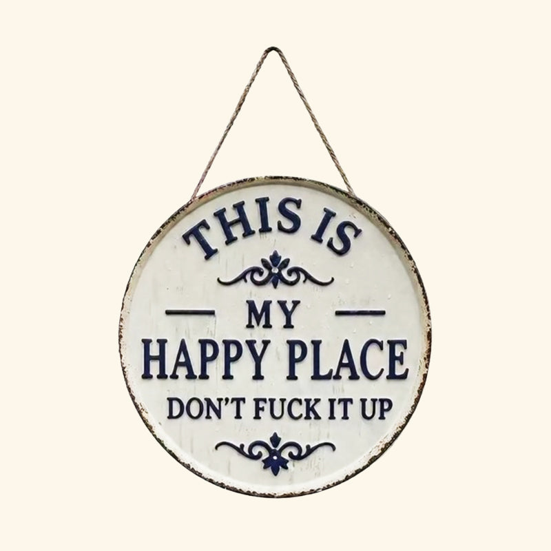 🏡✨ “This Is My Happy Place” Door Sign