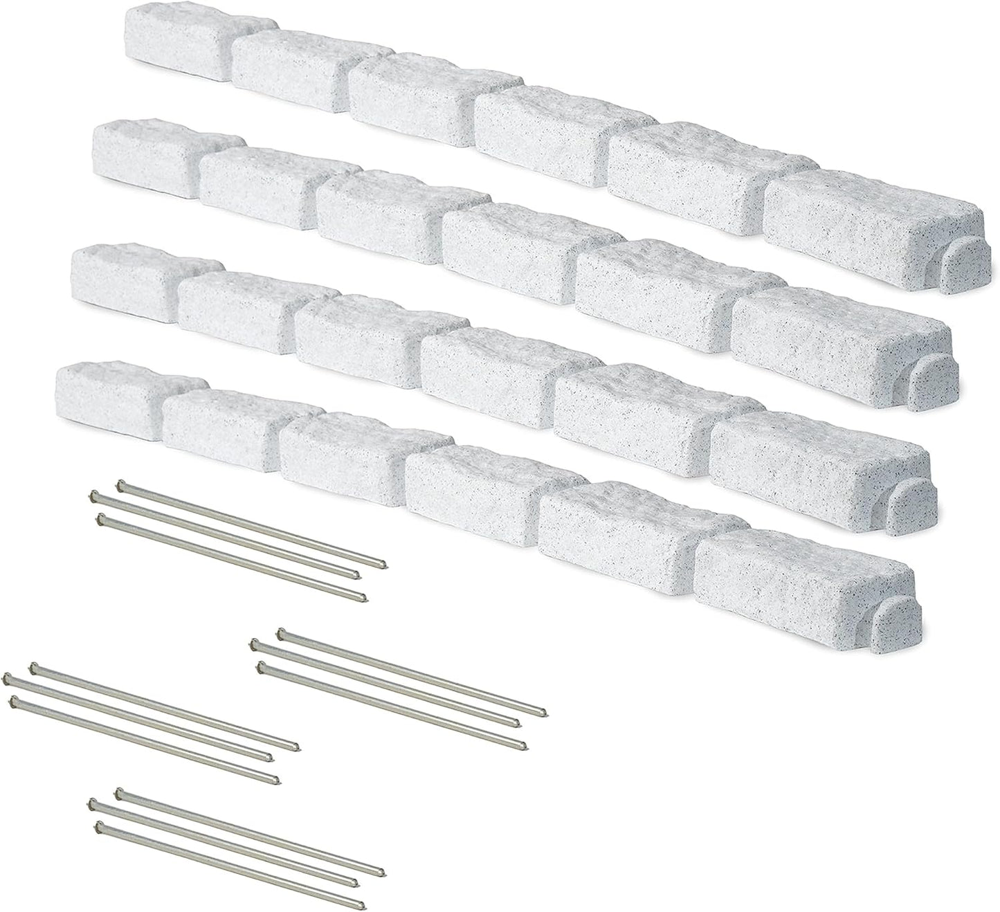 Landscape Edging | Garden Edging Border | Faux Stone Bricks for Lawn edging, Flower beds, Pathways & Yard Edging
