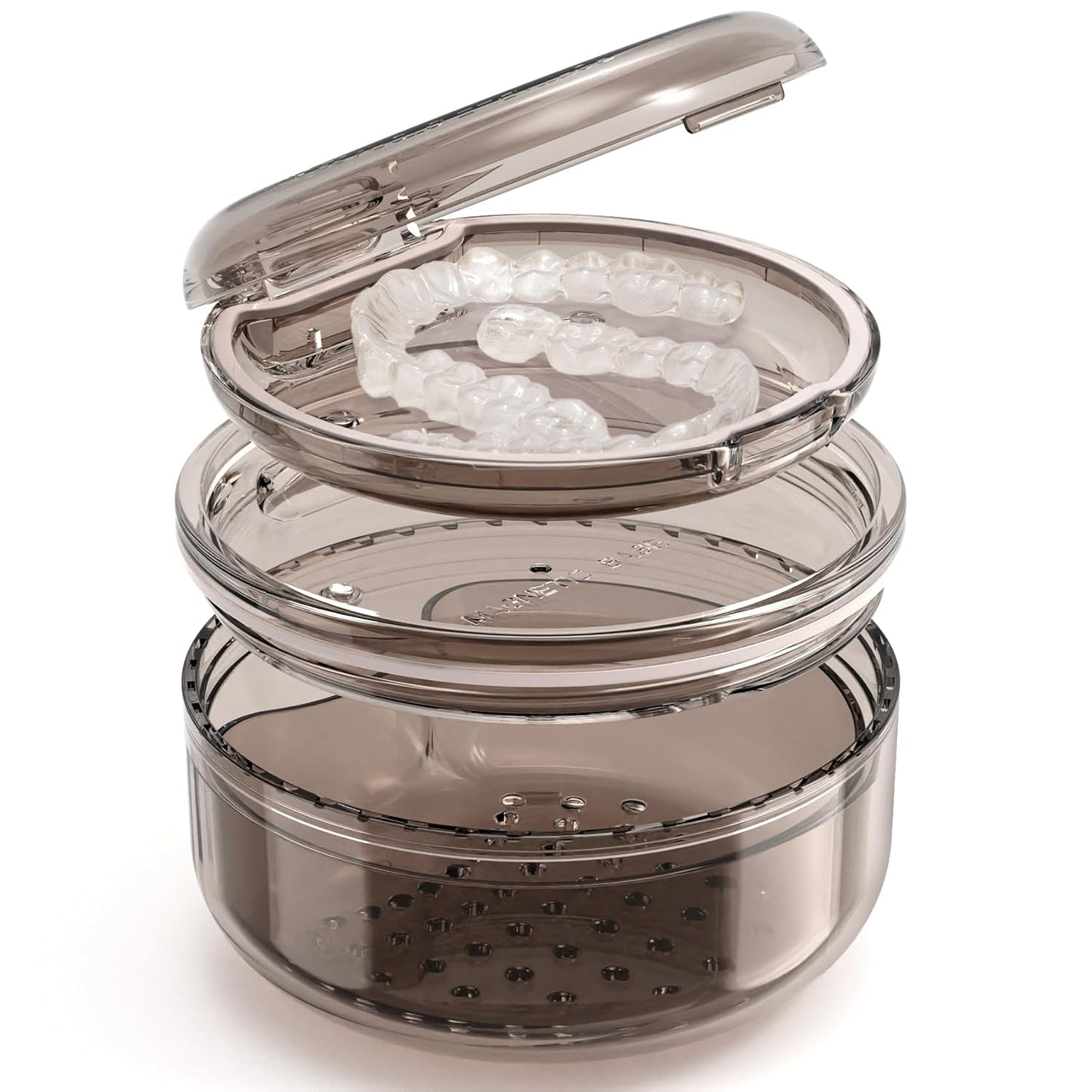 🧼Denture Case Retainer Cleaning Case: ✅ 2 in 1 Retainer Case,No-Leak, Complete Clean Care