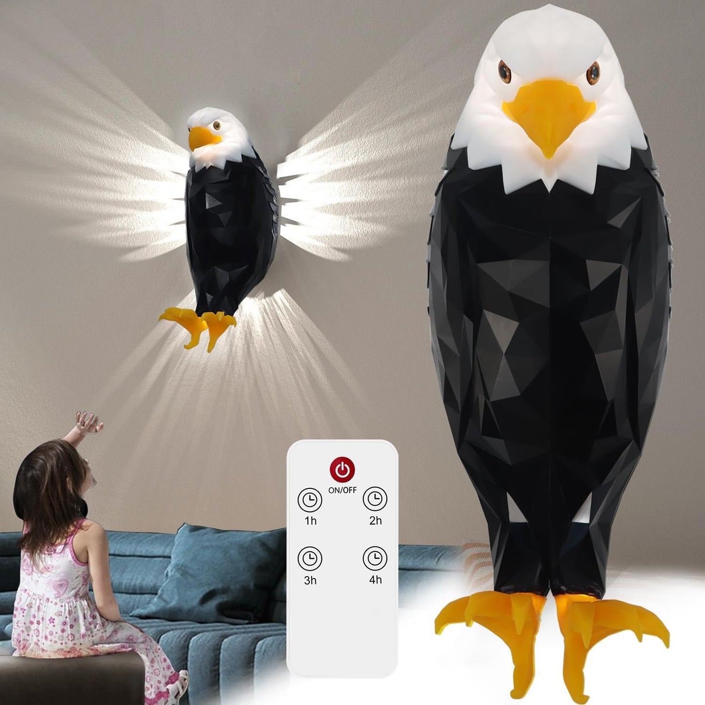 USA 250th Anniversary Bald Eagle Magnetic Wall Light – Limited Edition 🇺🇸🦅✨