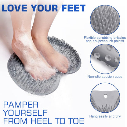 ⏰ Limited-Time Deal 🔥Shower Foot Scrubber Mat✨ Exfoliate, Massage & Clean Without Bending