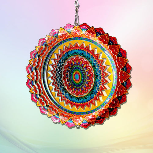 🔥LAST DAY 50% OFF -🌟3D Mandala Wind Spinner – Boring Garden Decor Gone!