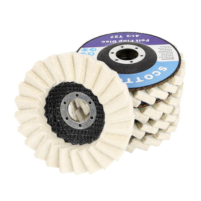 🌟 Wool Felt Flap Polishing Disc ✨  Mirror Finish in Minutes