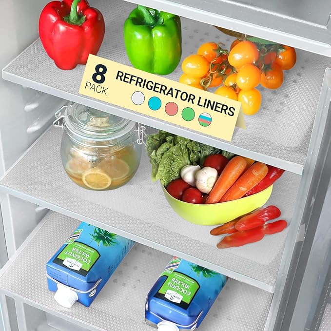 🔥🔥🔥 FOMONEST™ Fridge Liner Mats — 🧊Waterproof, Washable and Trim-to-Fit