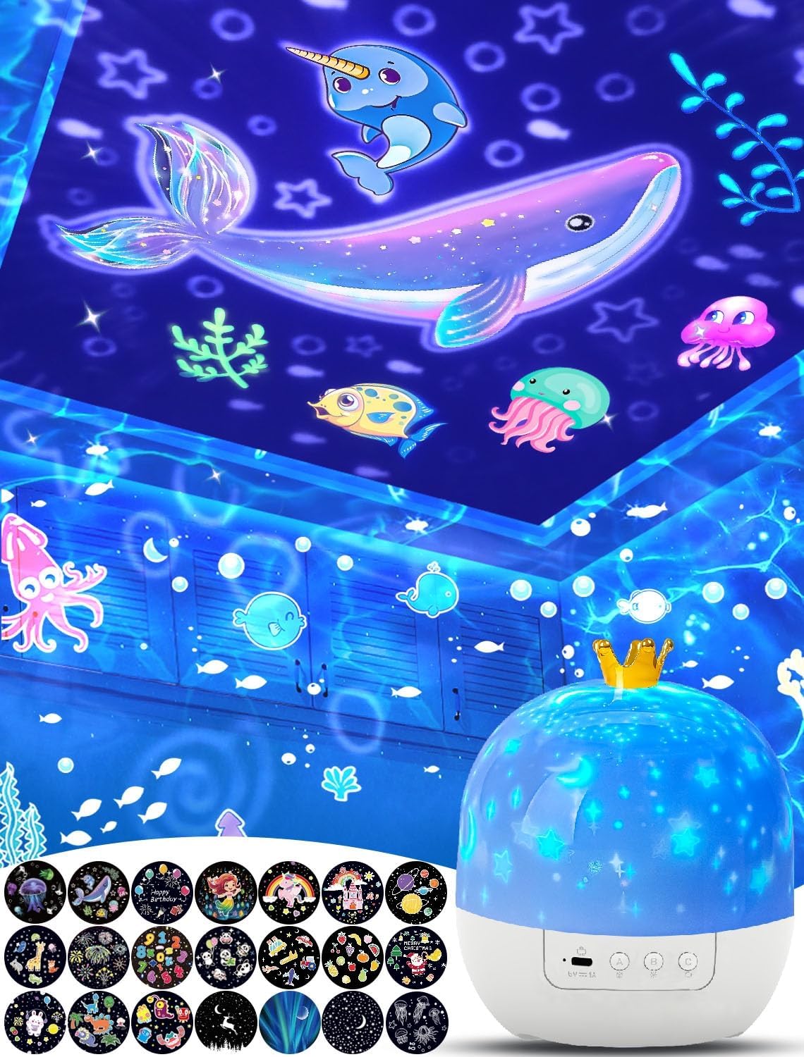 🎁Ocean World LED Rotating Projector Night Light