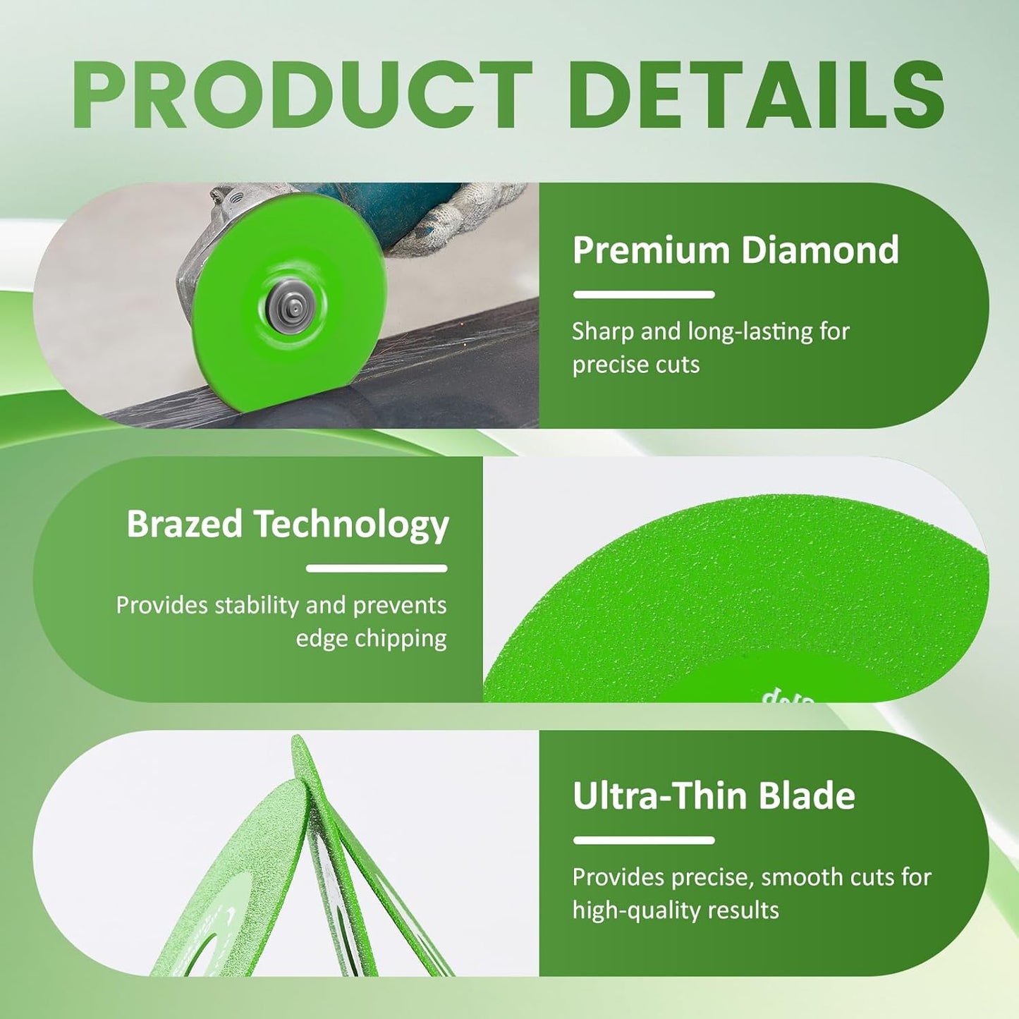 4.5" Diamond Disc for Rock Slabs 🪨 Ceramic · Tile · Marble · Granite 💎 Vacuum Brazed · Ultra-Thin 🔧 Angle Grinder · Bench Grinder · Die Grinder
