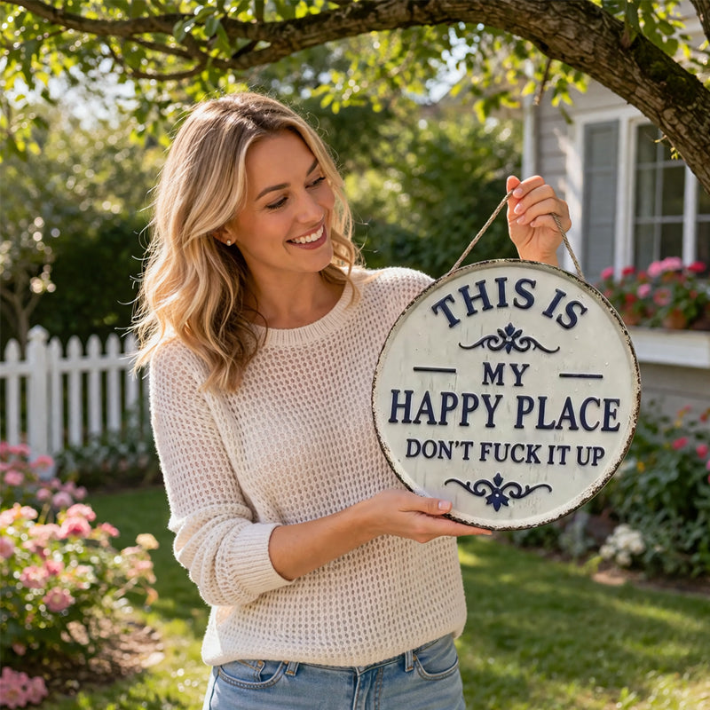🏡✨ “This Is My Happy Place” Door Sign