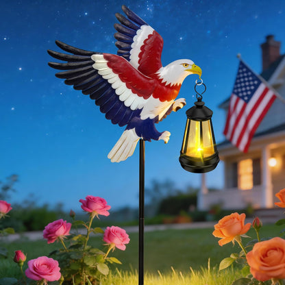 250th Anniversary USA Eagle Solar Garden Stakes