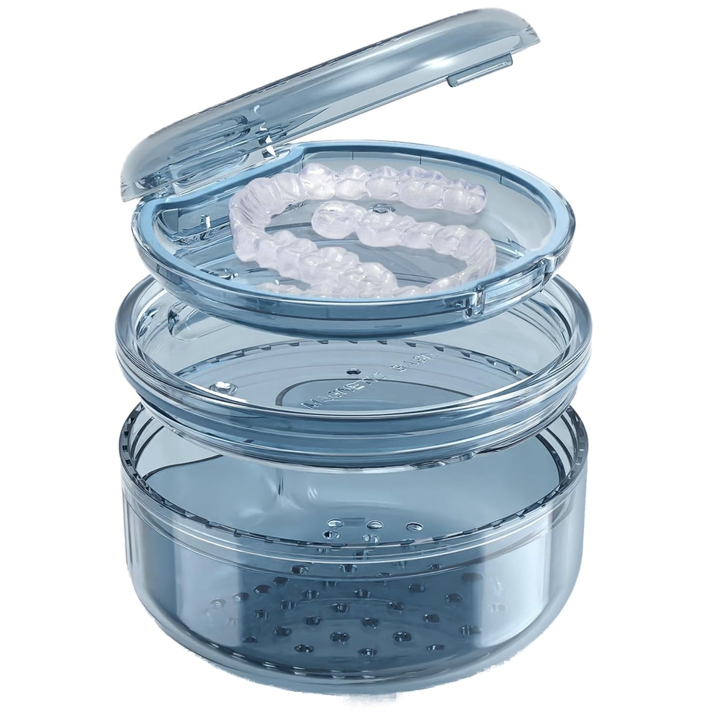 🧼Denture Case Retainer Cleaning Case: ✅ 2 in 1 Retainer Case,No-Leak, Complete Clean Care