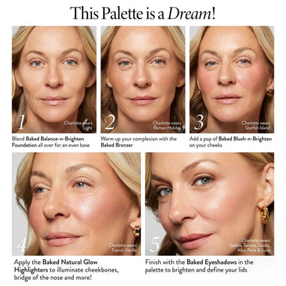🔥 ULTIMATE All-In-One Full Face Glam! 12H Flawless Long-Last, Super Blendable & 3-Minute Makeup for Beginners!|✨Tuscan Dreams Baked Makeup Palette