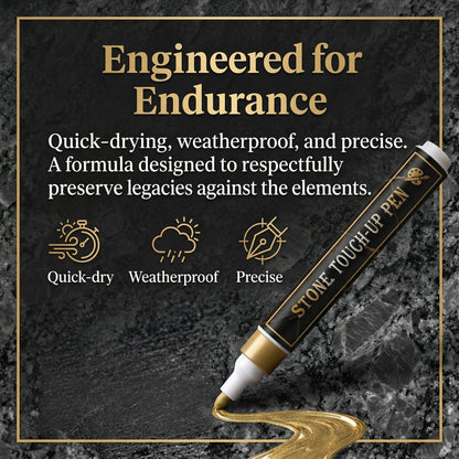 Tombstone Marker Pen – Restore Faded Grave Inscriptions | Gold, Black & Red | Weatherproof
