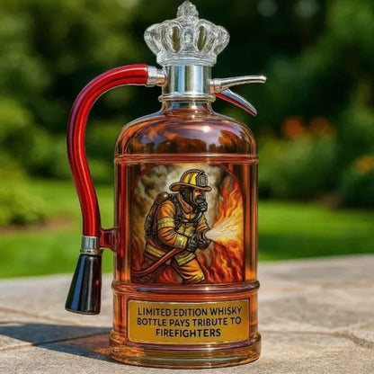 Tribute to Heroes – 3D Embossed Vodka & Whiskey Bottle🧯