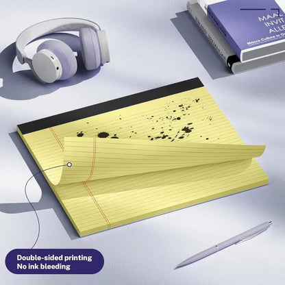 📝Office Pop! Wide Legal Pad (Double-sided nrintino No ink bleeding) – Colorful, Landscape, Double Ruling, 30 Easy‐Tear Sheets 🌈📄✨