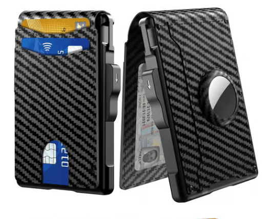 ✨Wallet - With Pop Up Aluminum Case Money Clip Slim Leather Slots Credit Card Holder Wallet