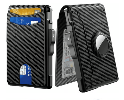 ✨Wallet - With Pop Up Aluminum Case Money Clip Slim Leather Slots Credit Card Holder Wallet