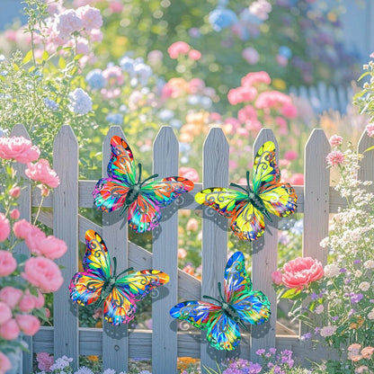 🔥55% OFF FOR TODAY ONLY! 🦋A complete set! 4Pcs Butterfly Metal Wall Decor🤩